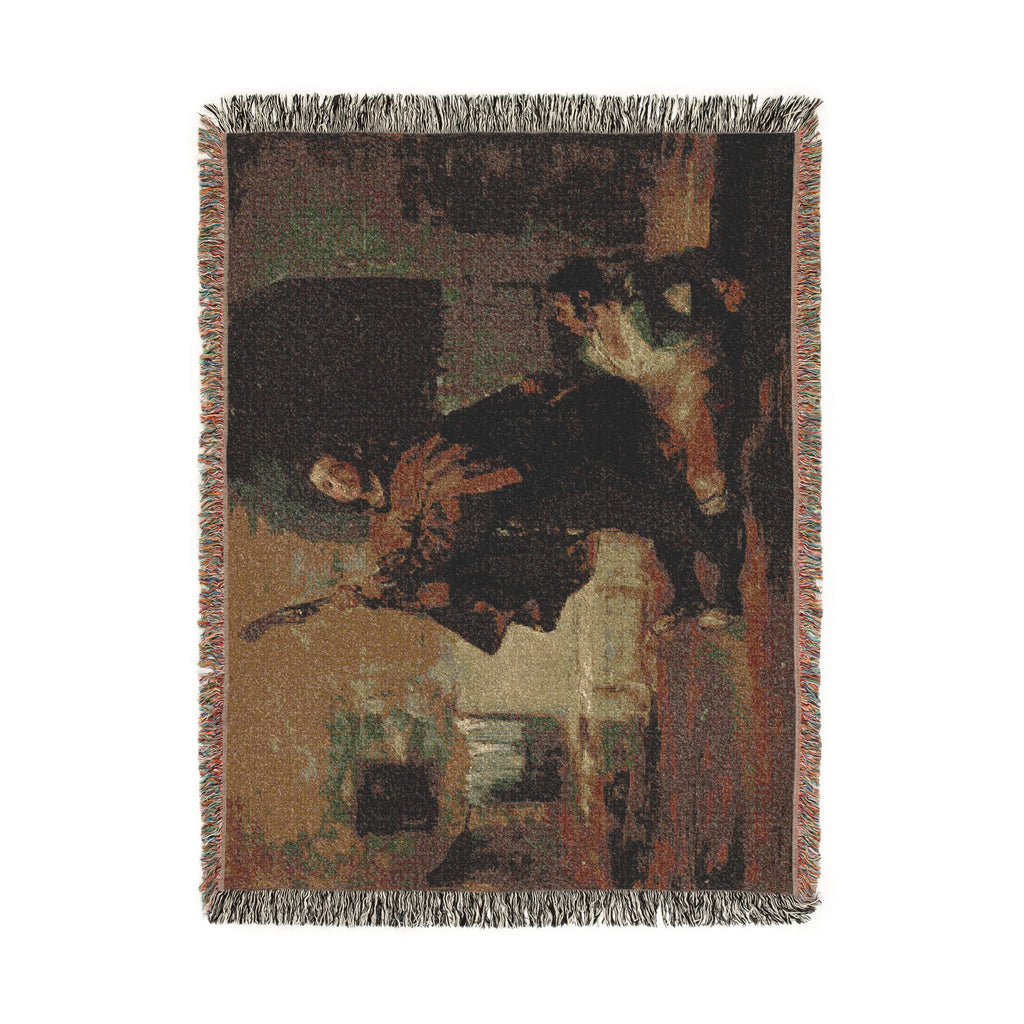 Francisco José de Goya y Lucientes - Friar Pedro Clubs El Maragato with the Butt of the Gun | Woven Tapestry Blanket