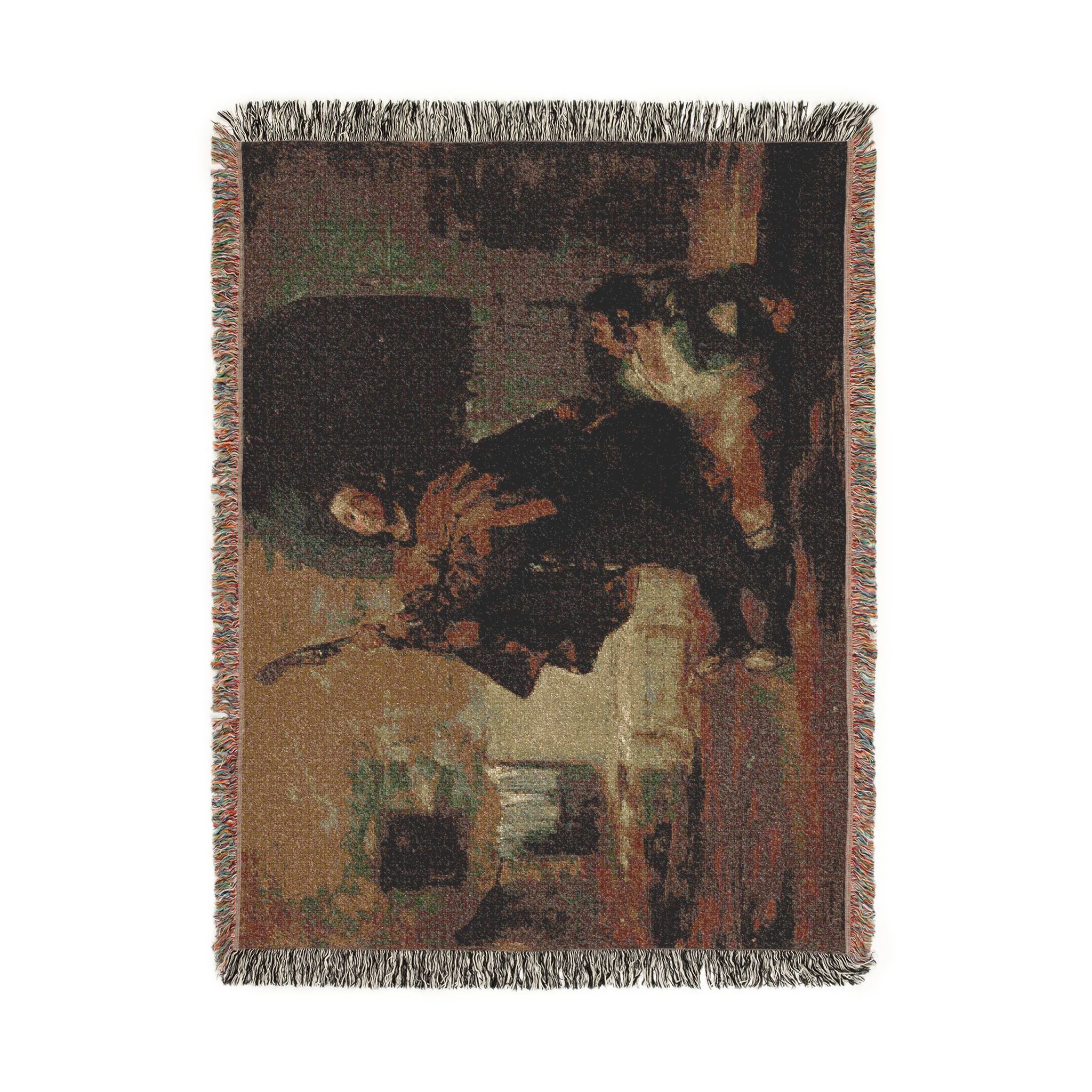 Francisco José de Goya y Lucientes - Friar Pedro Clubs El Maragato with the Butt of the Gun | Woven Tapestry Blanket