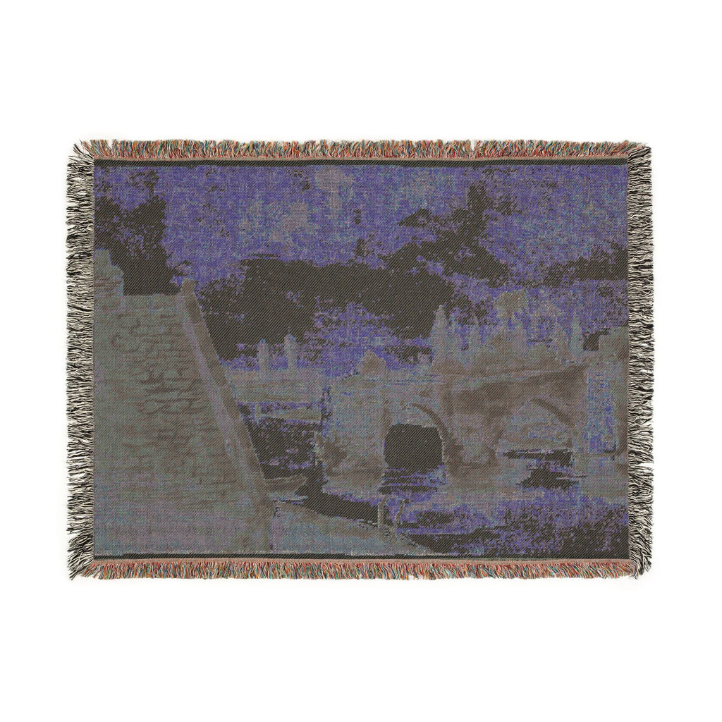 Eugène Delacroix - The Old Bridge at Mantes | Woven Tapestry Blanket