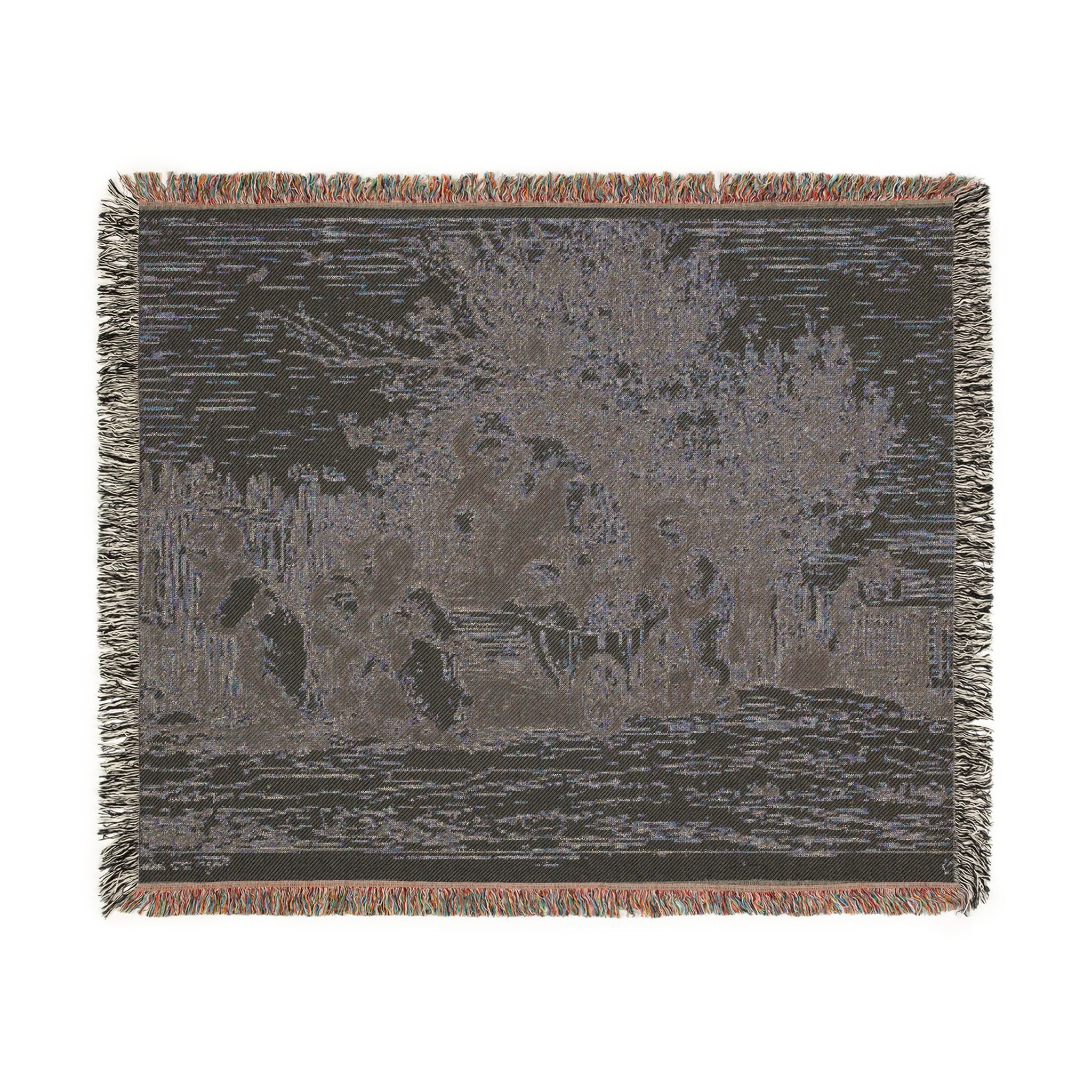 Charles François Daubigny - The Heritage of the Wagon (The Children with the Wagon) | Woven Tapestry Blanket