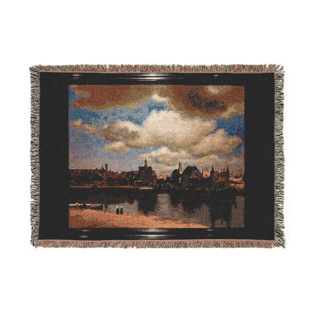 Den Haag - Mauritshuis - Johannes Vermeer (1632-1675) - View of Delft c. 1660-1661 | Woven Tapestry Blanket