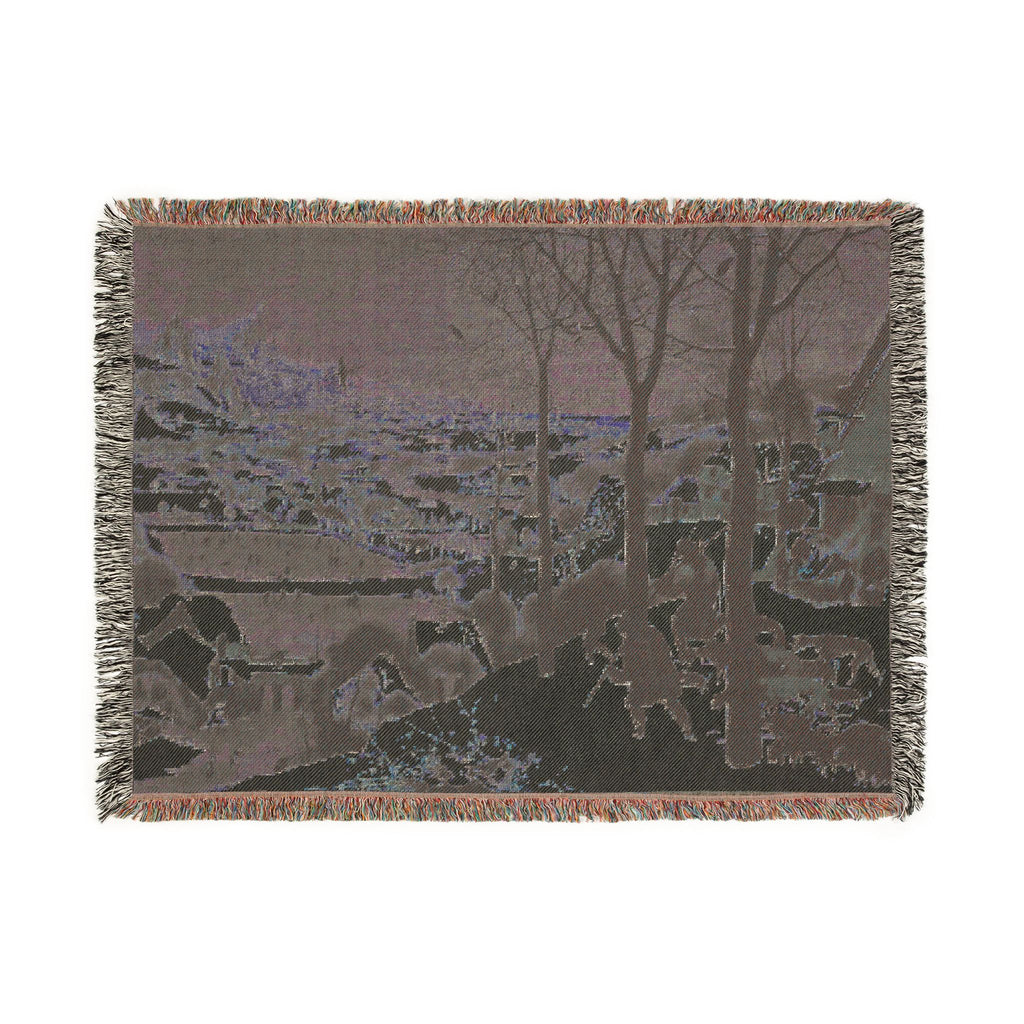 Pieter Bruegel the Elder - Hunters in the Snow (Winter) - Google Art Project | Woven Tapestry Blanket