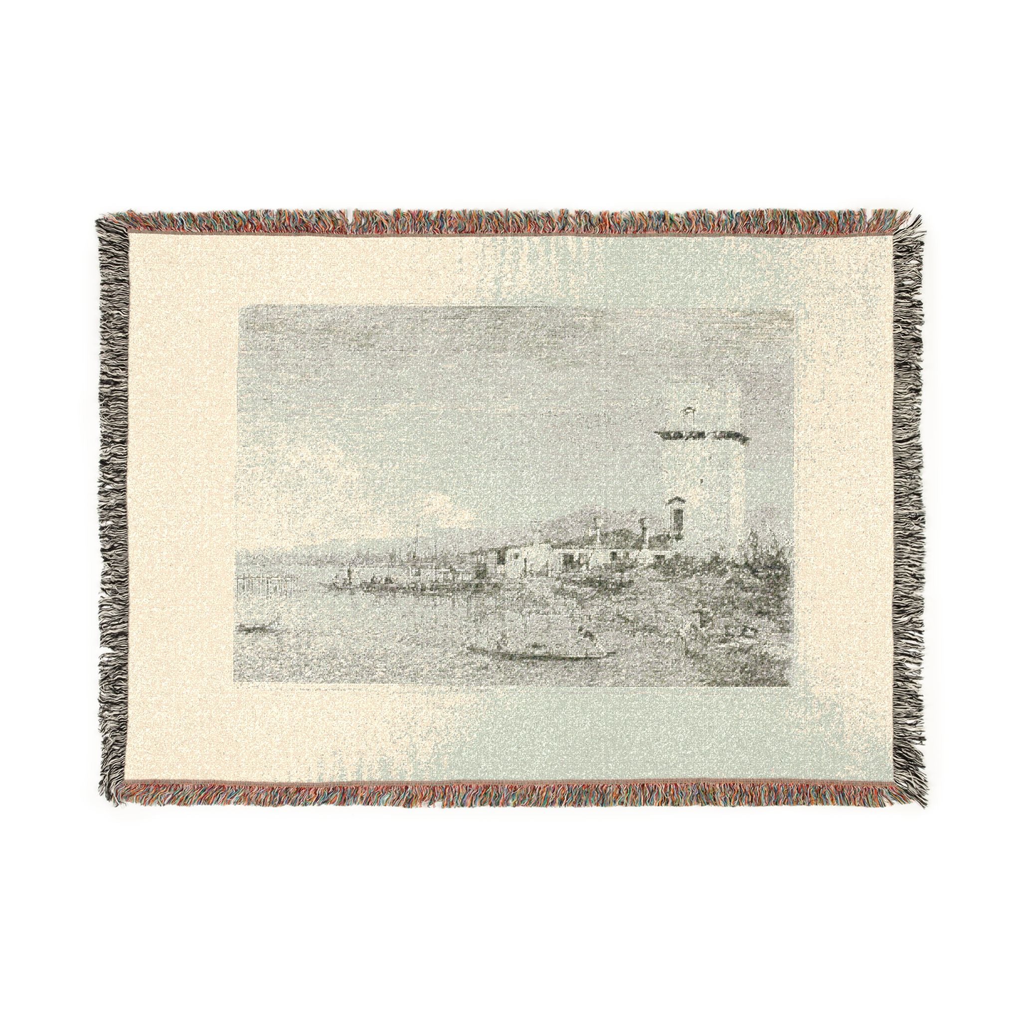 Canaletto - The Tower of Malghera, from Vedute | Woven Tapestry Blanket