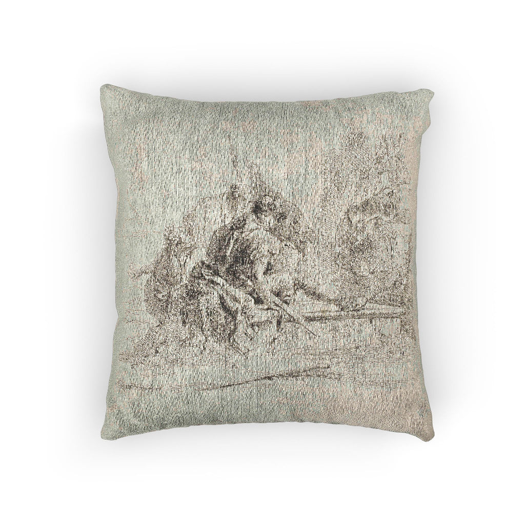 Giovanni Battista Tiepolo - Two Soldiers and Two Women, from Capricci | Woven Pillow