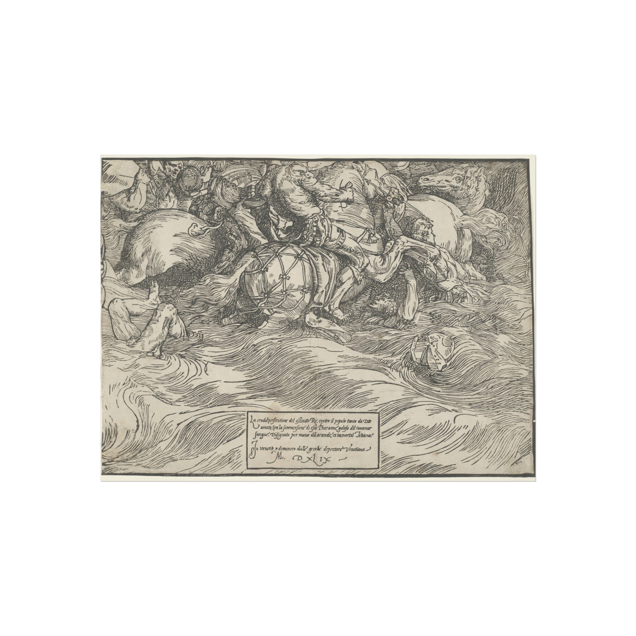 Titian - The Submersion of Pharaoh's Army in the Red Sea | Fine Art Poster