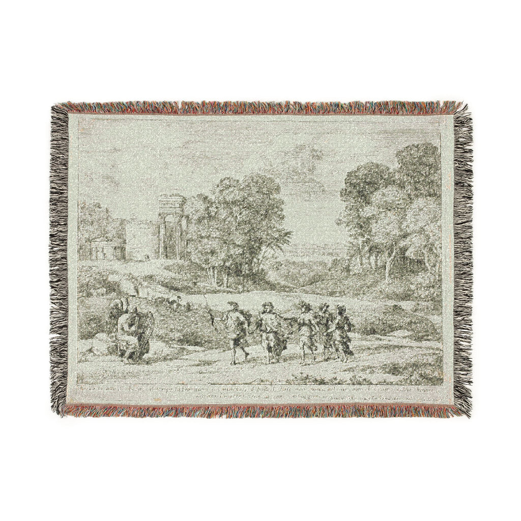 Claude Lorrain - Time, Apollo and the Seasons | Woven Tapestry Blanket