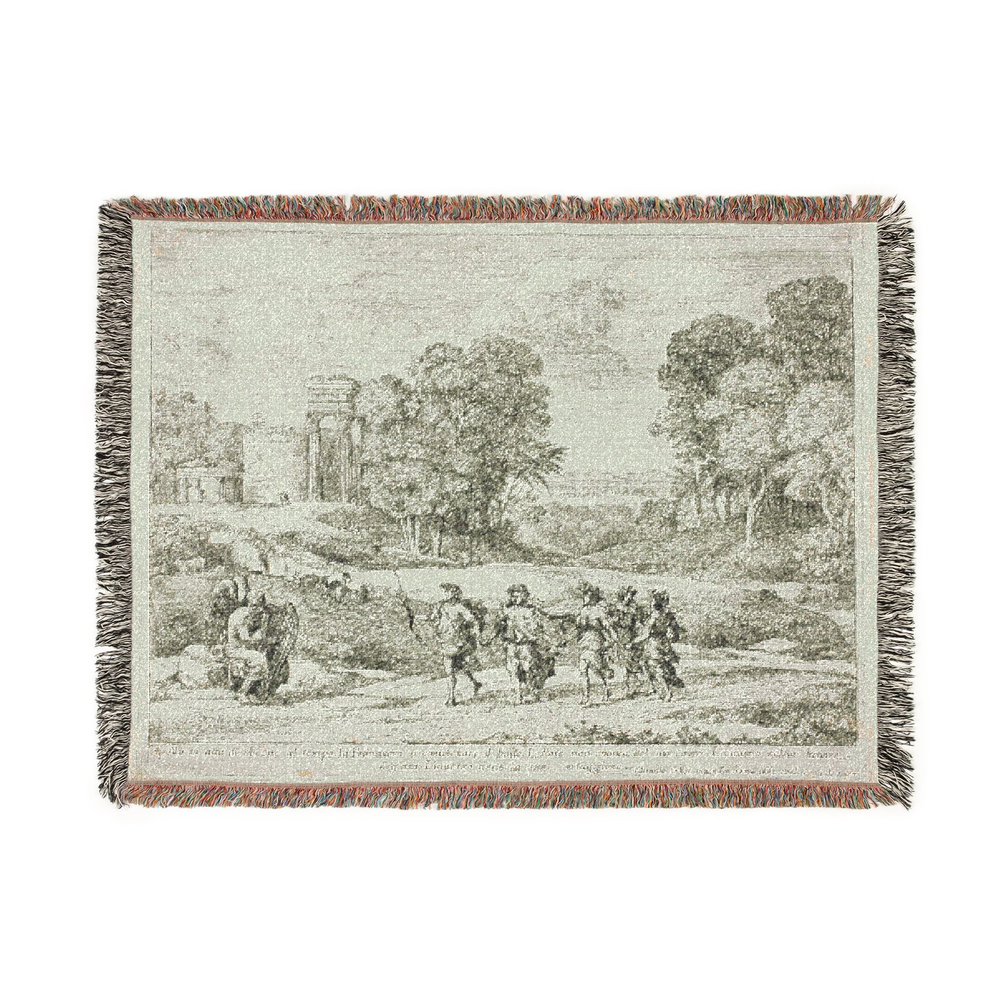 Claude Lorrain - Time, Apollo and the Seasons | Woven Tapestry Blanket