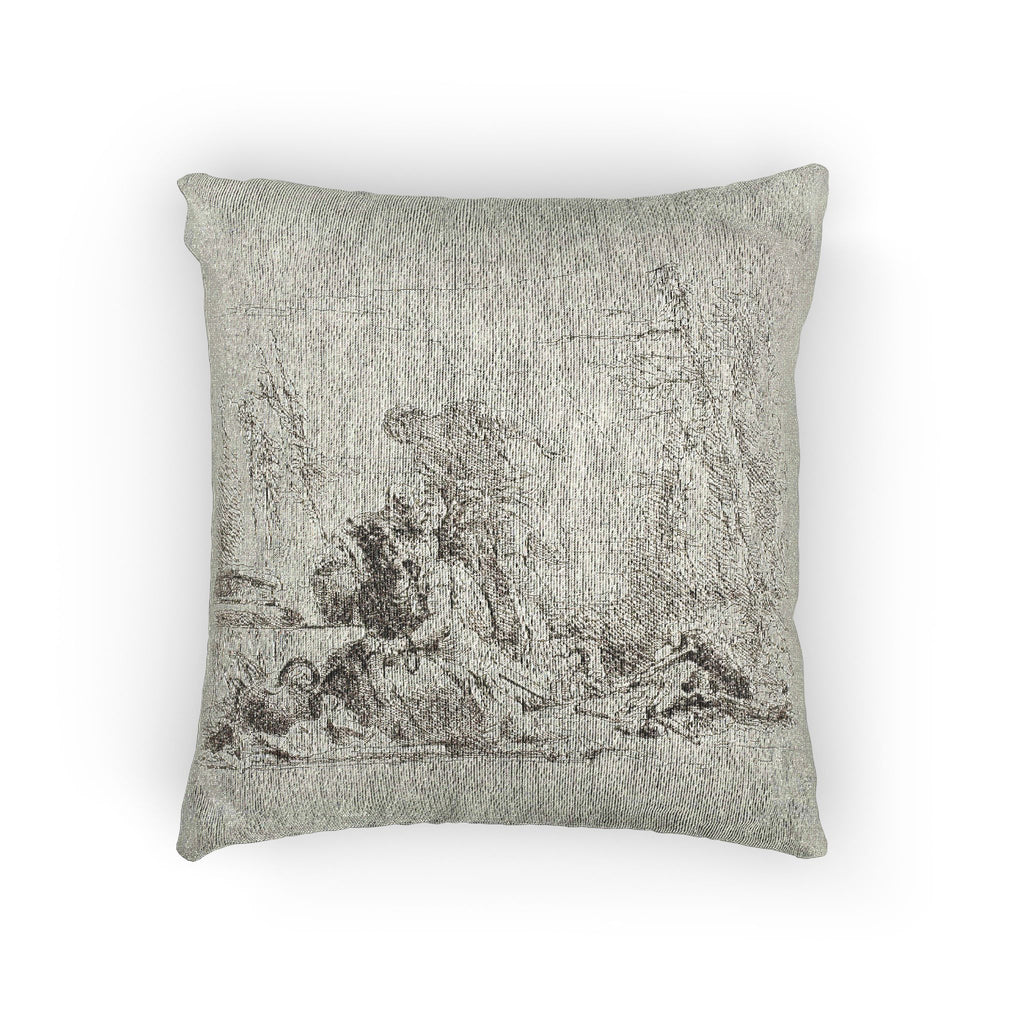 Giovanni Battista Tiepolo - A Woman with her Arms in Chains and Four Other Figures, from Capricci | Woven Pillow
