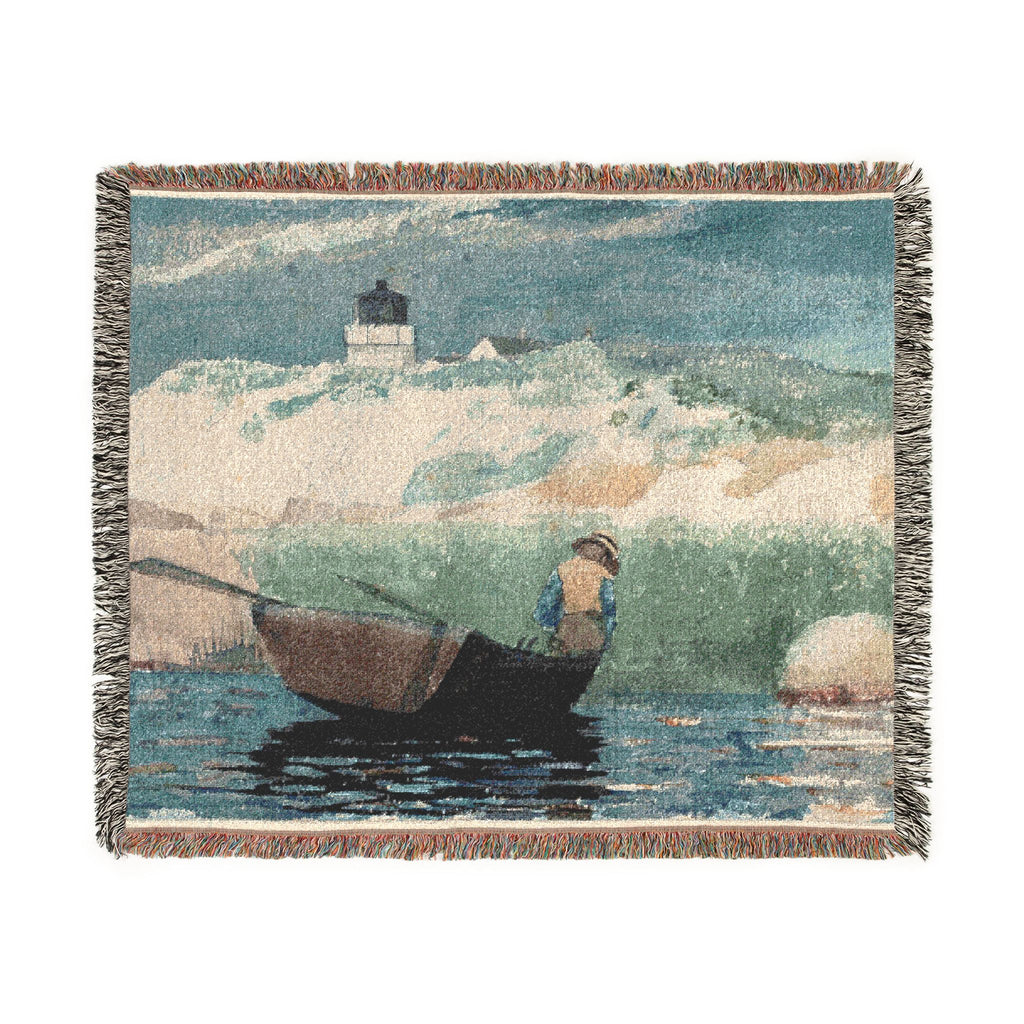 Winslow Homer - Boy in Boat, Gloucester | Woven Tapestry Blanket