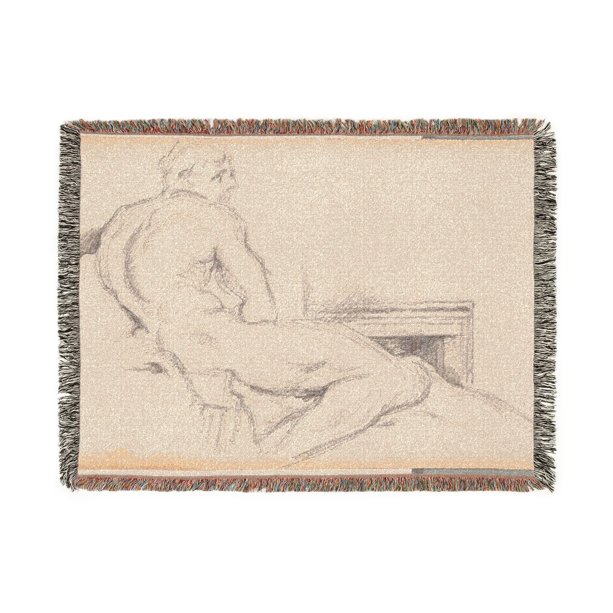 Paul Cezanne - Hercules Resting | Woven Tapestry Blanket