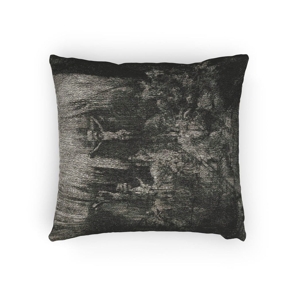 Rembrandt van Rijn - Christ Crucified between the Two Thieves The Three Crosses | Woven Pillow
