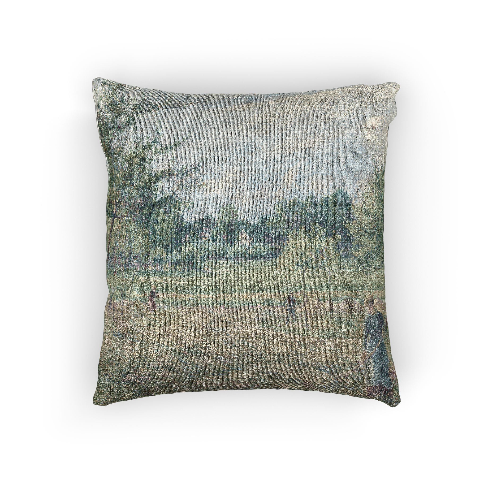 Camille Pissarro - Haymaking at Éragny | Woven Pillow