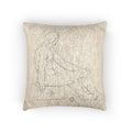 Style of Jacques Louis David - Seated Male Nude | Woven Pillow