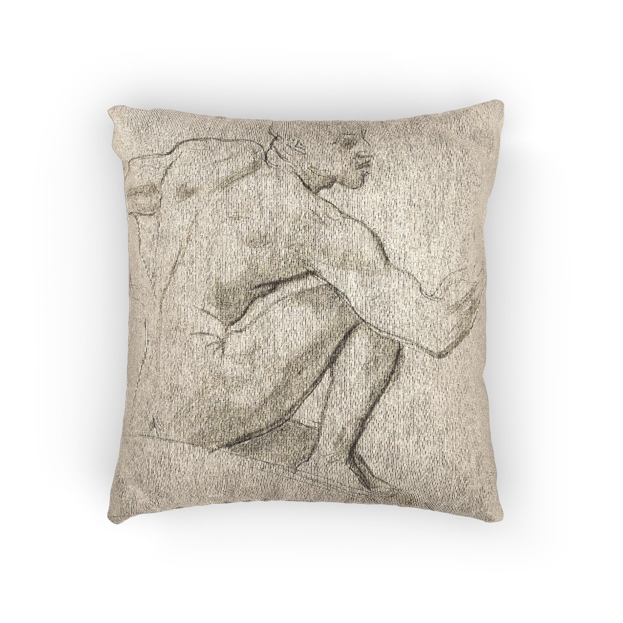 John Singer Sargent - Seated Male Nude | Woven Pillow