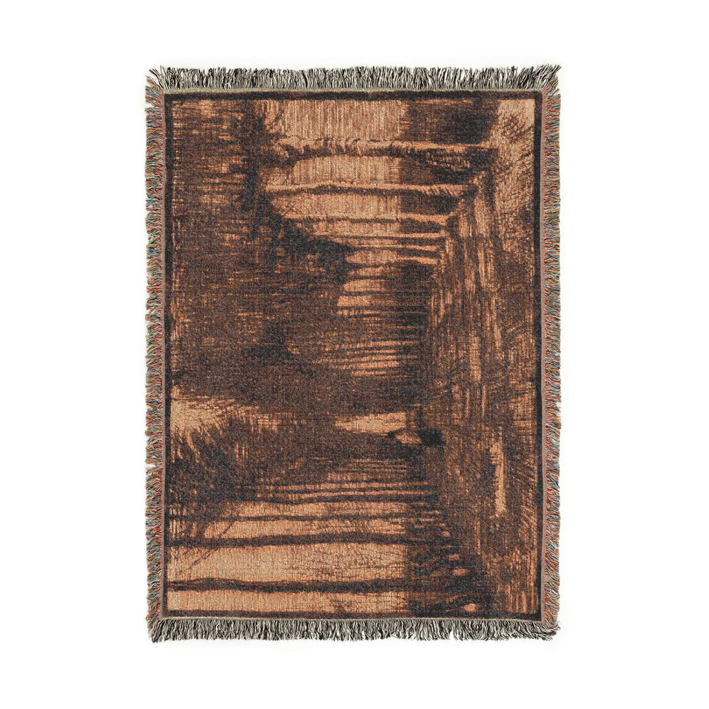 Vincent van Gogh - Avenue of Pollard Birches and Poplars | Woven Tapestry Blanket