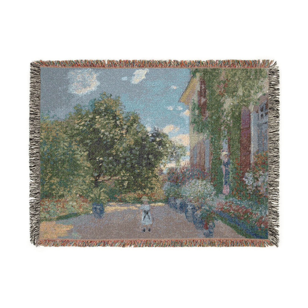 Claude Monet - The Artist's House at Argenteuil | Woven Tapestry Blanket