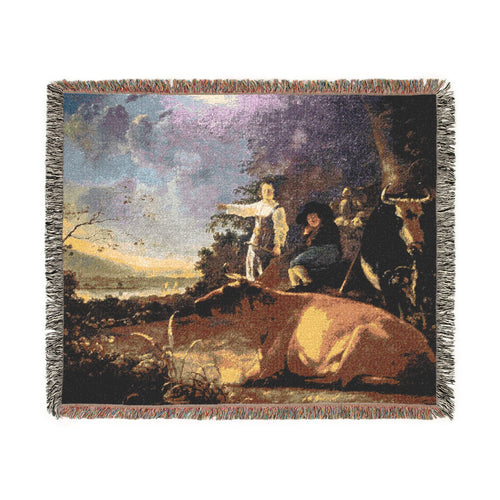 Aelbert Cuyp - Cattle with Shepherds | Woven Tapestry Blanket