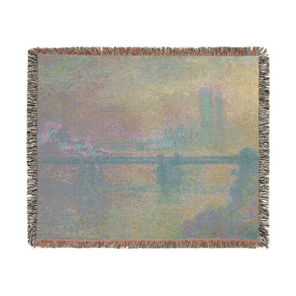 Claude Monet - Charing Cross Bridge, London | Woven Tapestry Blanket