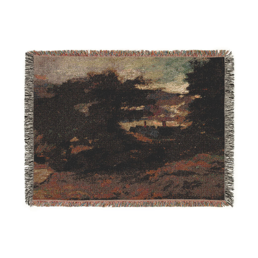John Constable - Landscape with Cottages | Woven Tapestry Blanket
