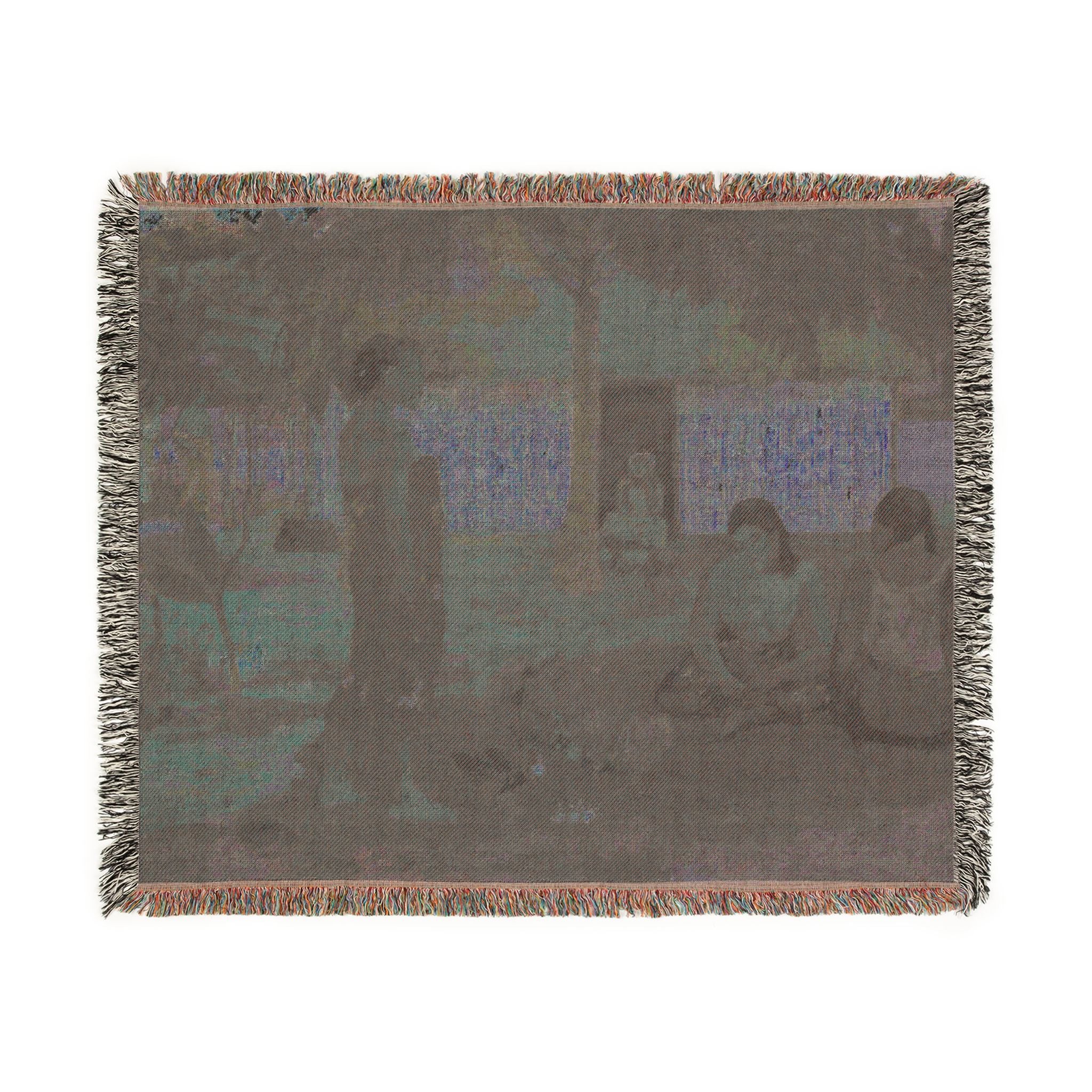 Paul Gauguin - No te aha oe riri (Why Are You Angry ) | Woven Tapestry Blanket