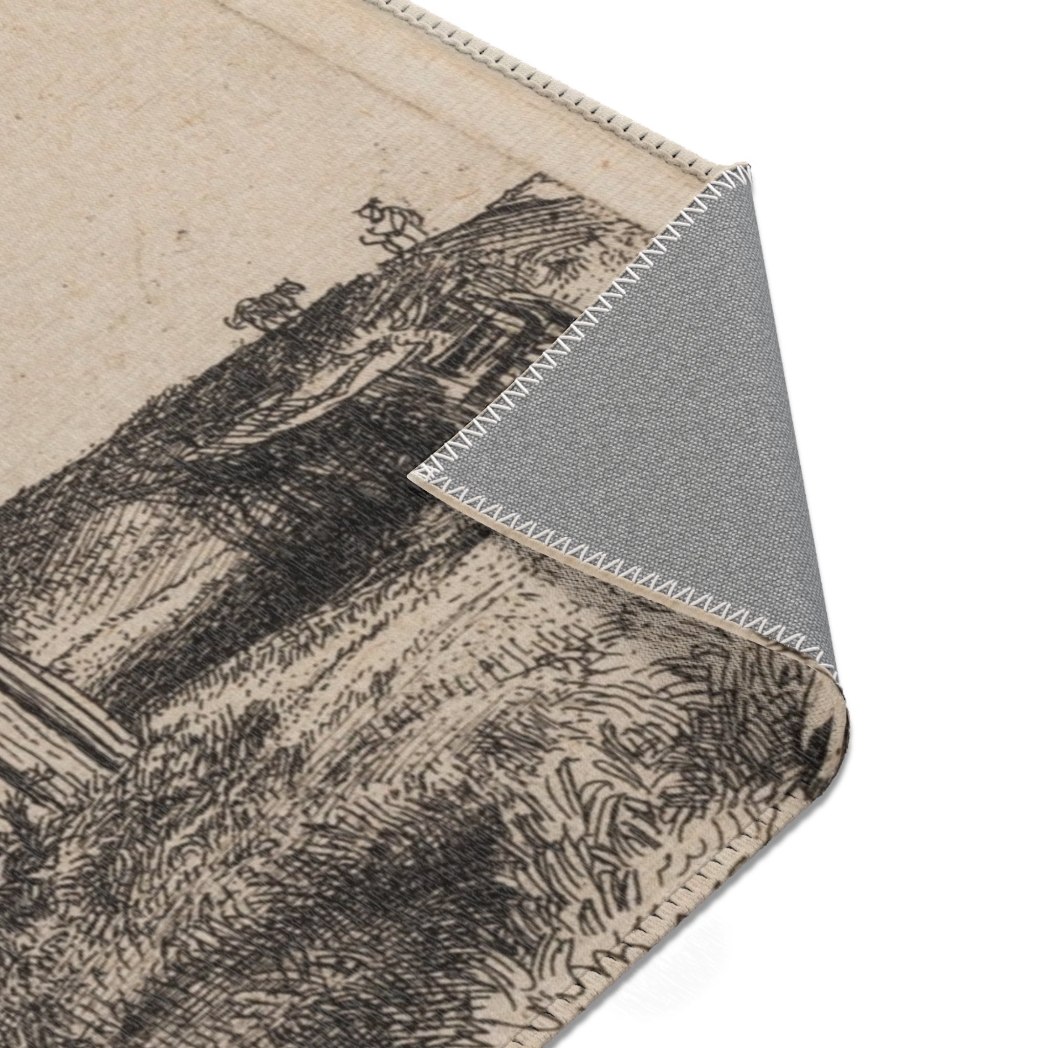Rembrandt van Rijn - A Cottage with White Paling | Area Rug
