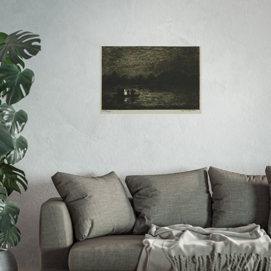 Charles François Daubigny - Night Voyage (The Fishing Net) | Fine Art Poster