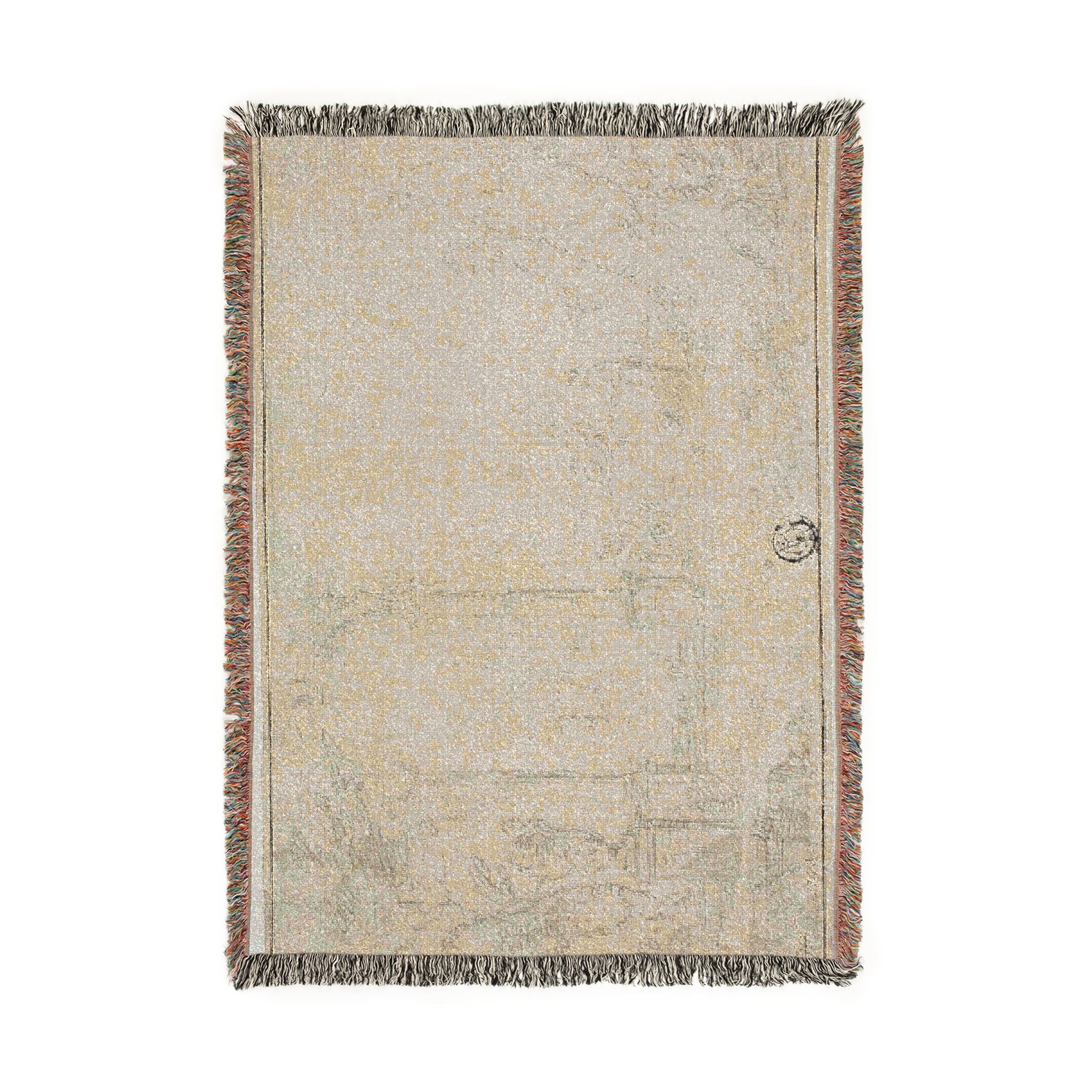 Style of Francesco Guardi - Ruins in a Park, Two Figures | Woven Tapestry Blanket