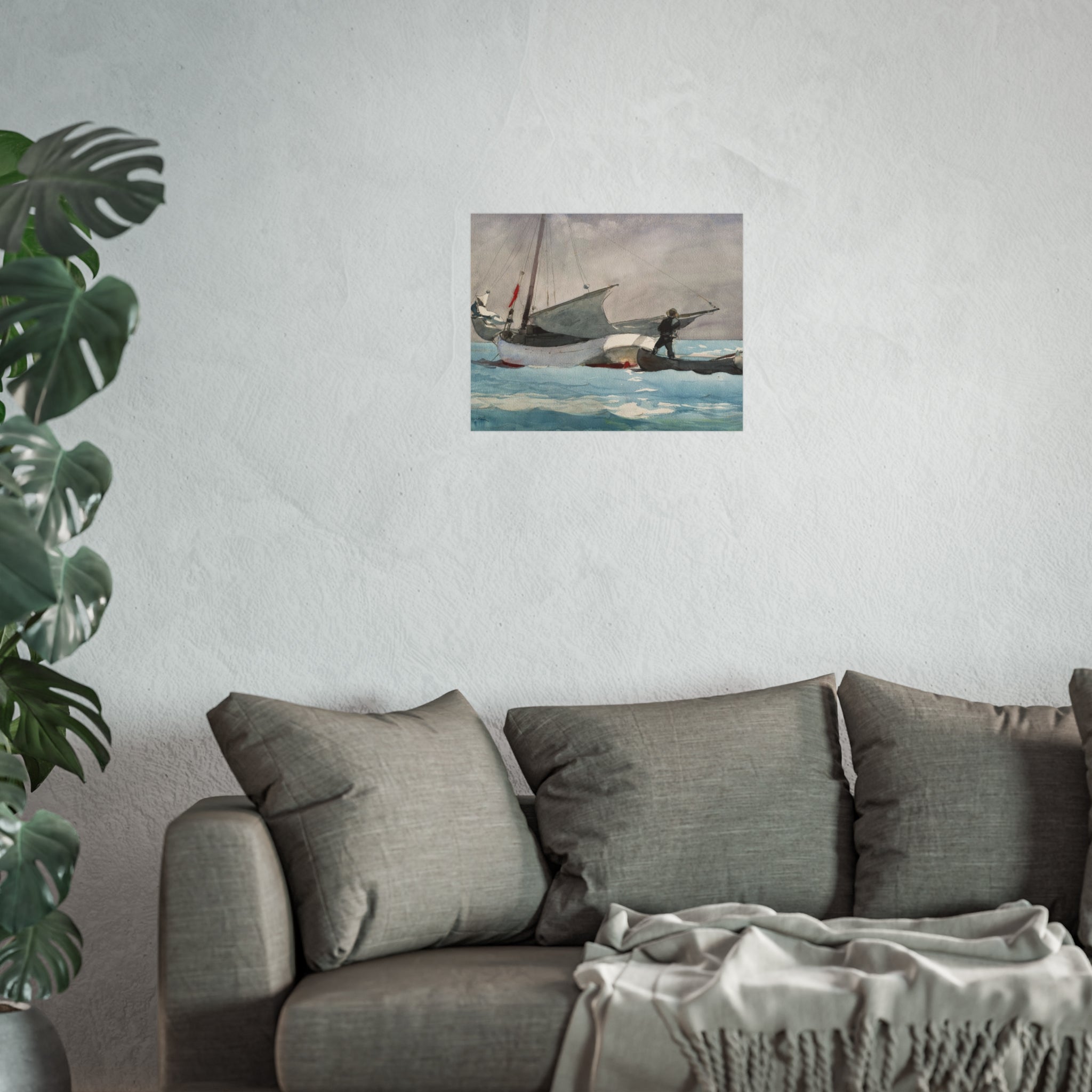 Winslow Homer - Stowing Sail | Fine Art Poster
