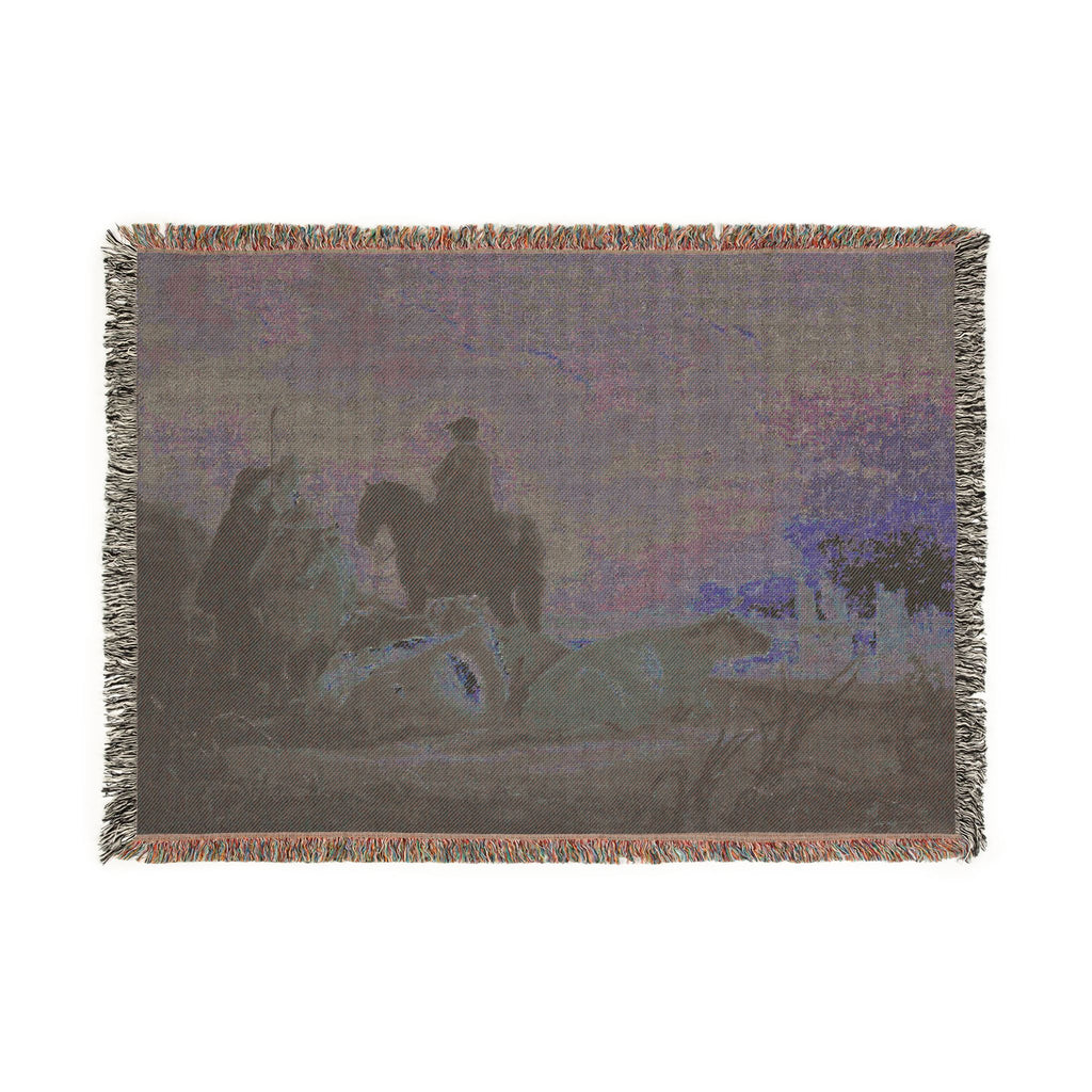 Aelbert Cuyp - Peasants with Four Cows by the River Merwede - WGA5825 | Woven Tapestry Blanket