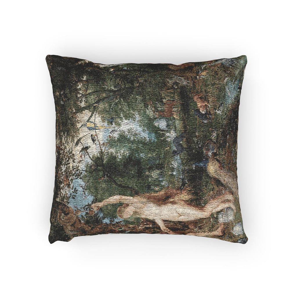 Jan Brueghel de Oude en Peter Paul Rubens - Het aards paradijs met de zondeval van Adam en Eva | Woven Pillow