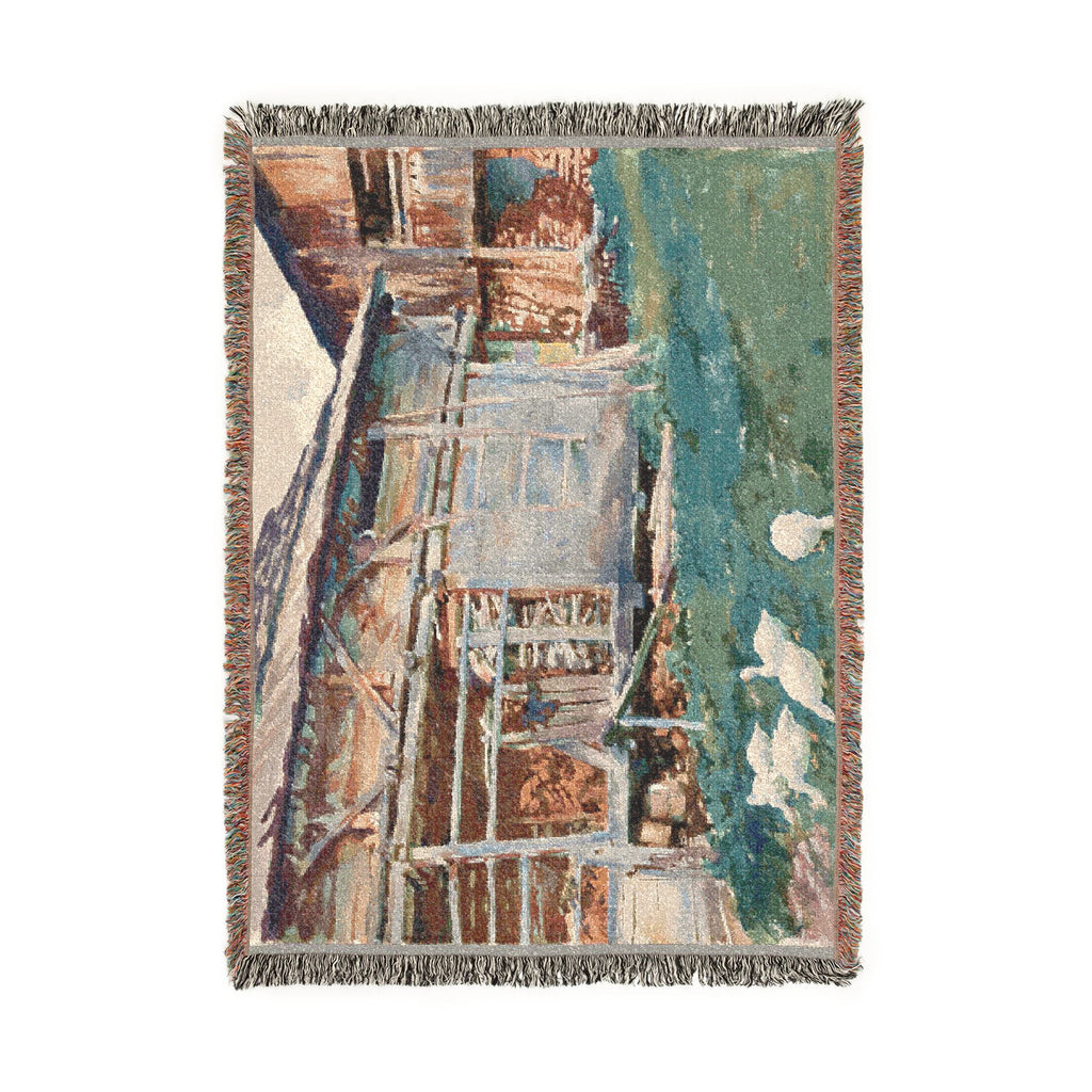 John Singer Sargent - Woodsheds, Tyrol | Woven Tapestry Blanket