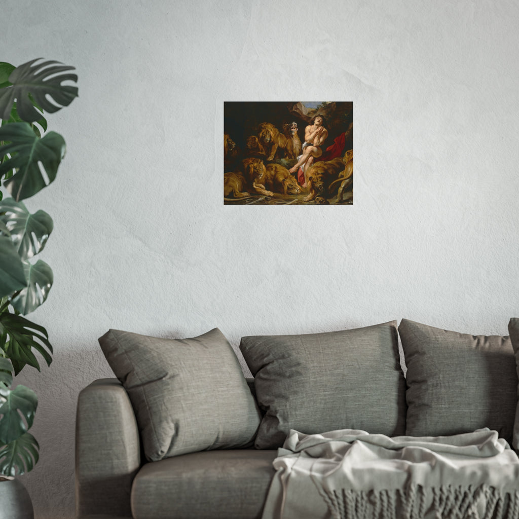 Sir Peter Paul Rubens - Daniel in the Lions' Den - Google Art Project | Fine Art Poster
