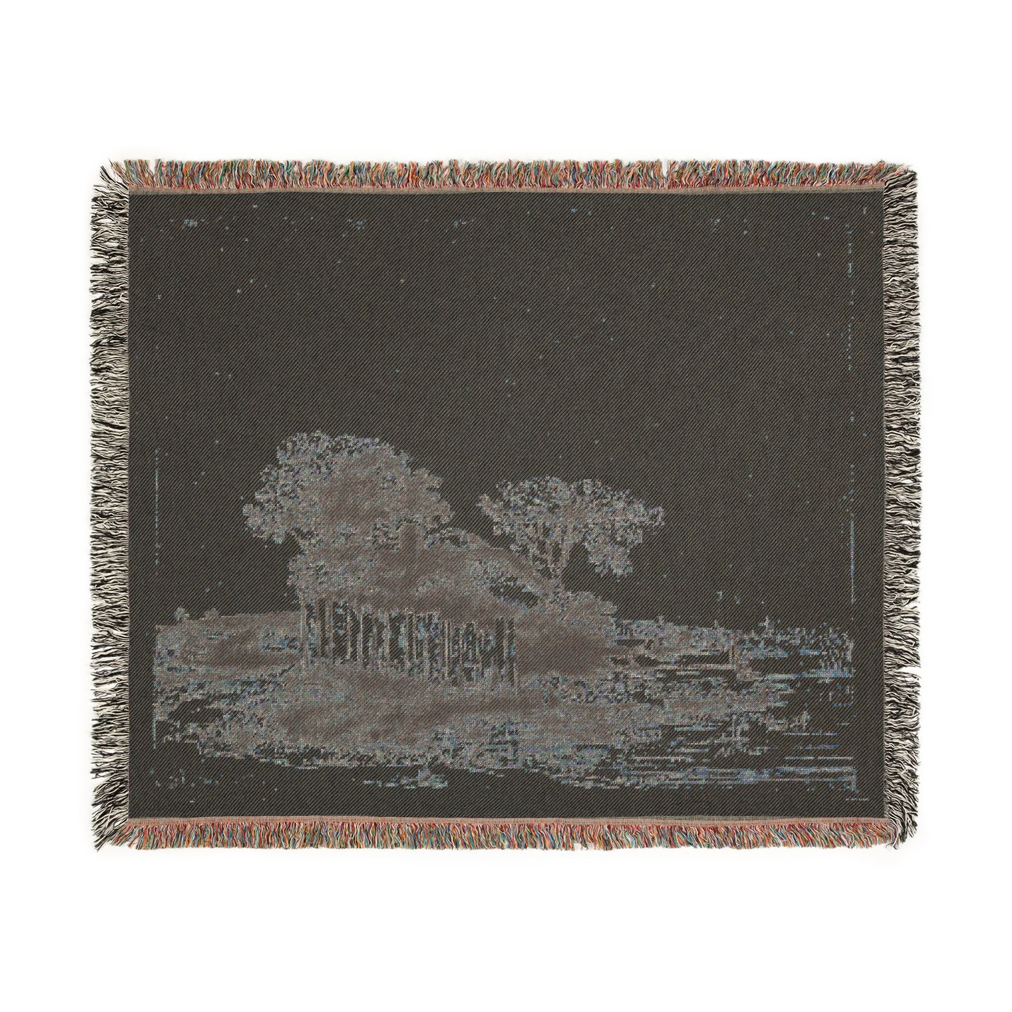 Rembrandt van Rijn - A Cottage with White Paling | Woven Tapestry Blanket