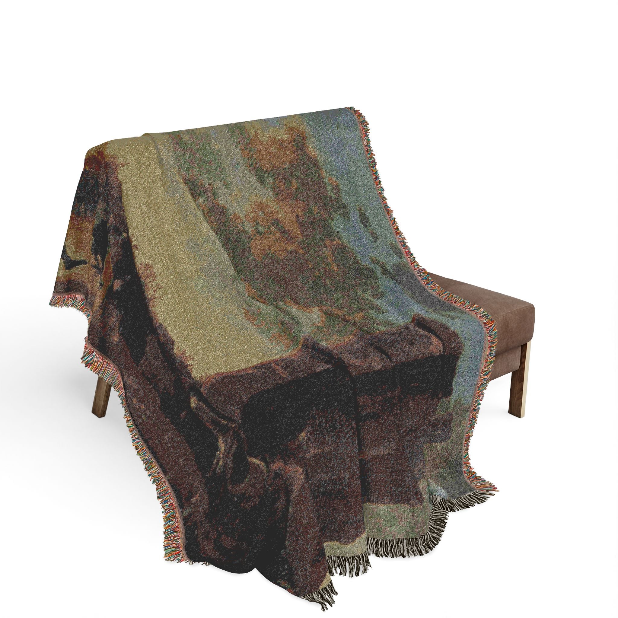 Schilderij, Aelbert Cuyp, met ruïne van Huis te Merwede (12091275046) | Woven Tapestry Blanket