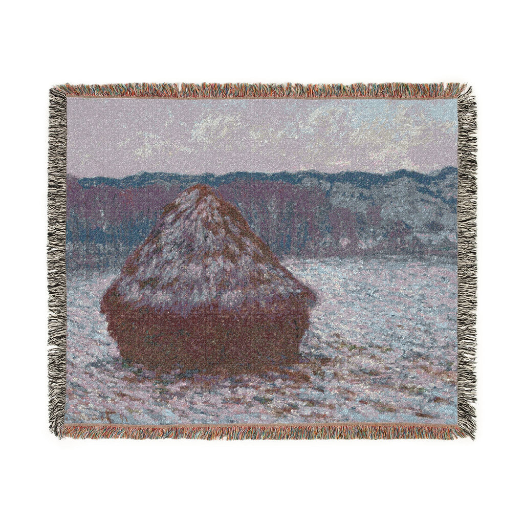 Claude Monet - Stack of Wheat | Woven Tapestry Blanket