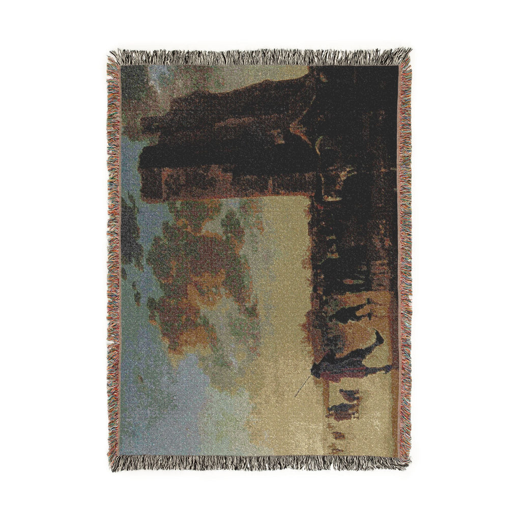 Schilderij, Aelbert Cuyp, met ruïne van Huis te Merwede (12091275046) | Woven Tapestry Blanket