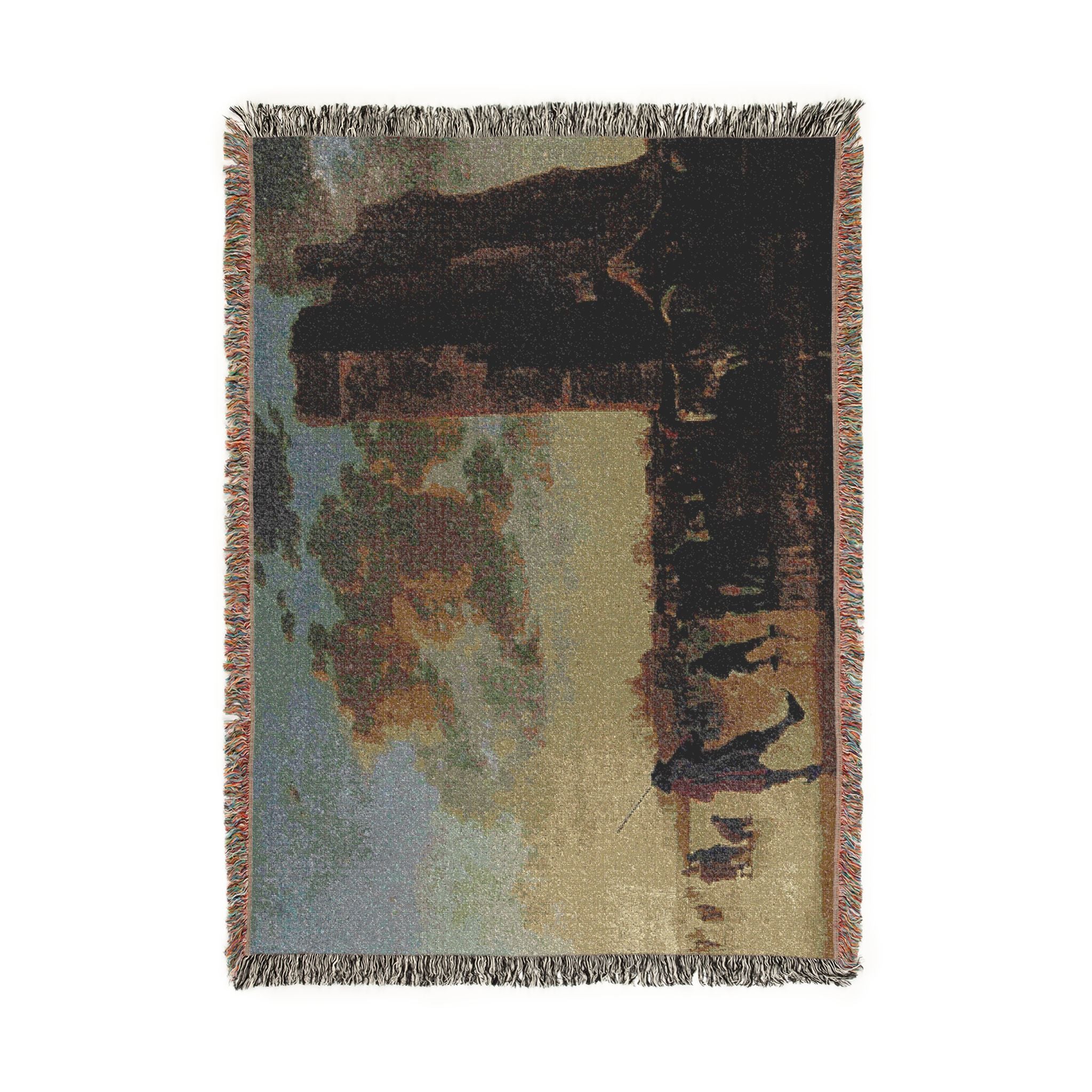 Schilderij, Aelbert Cuyp, met ruïne van Huis te Merwede (12091275046) | Woven Tapestry Blanket
