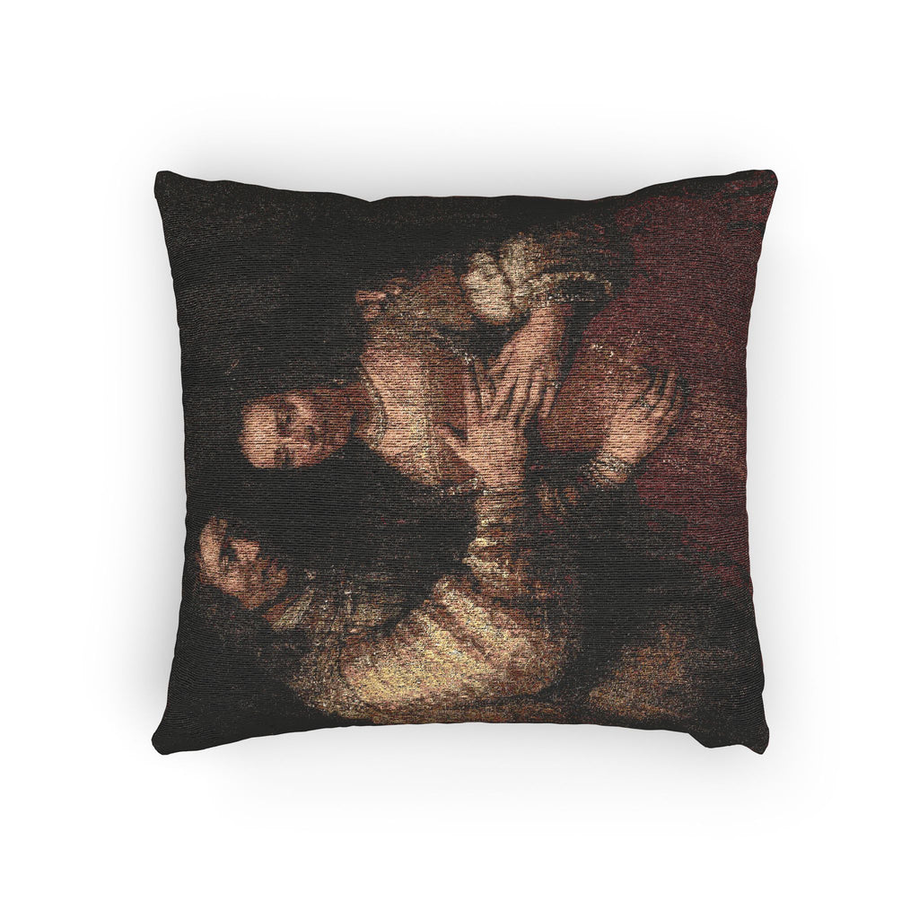 Rembrandt Harmensz. van Rijn - Portret van een paar als oudtestamentische figuren, genaamd 'Het Joodse bruidje' - Google | Woven Pillow