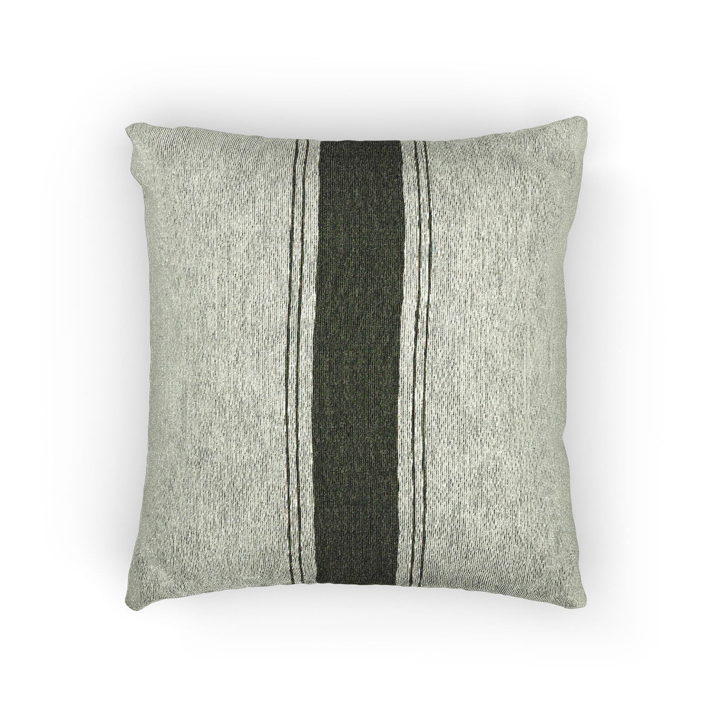 Moss Grain Sack Stripe Woven Pillow