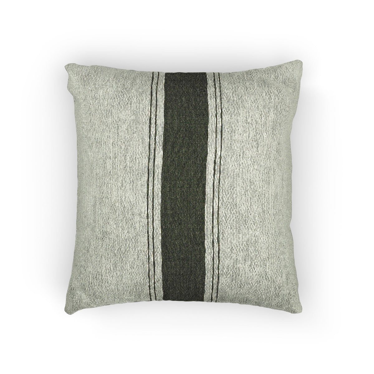 Moss Grain Sack Stripe Woven Pillow