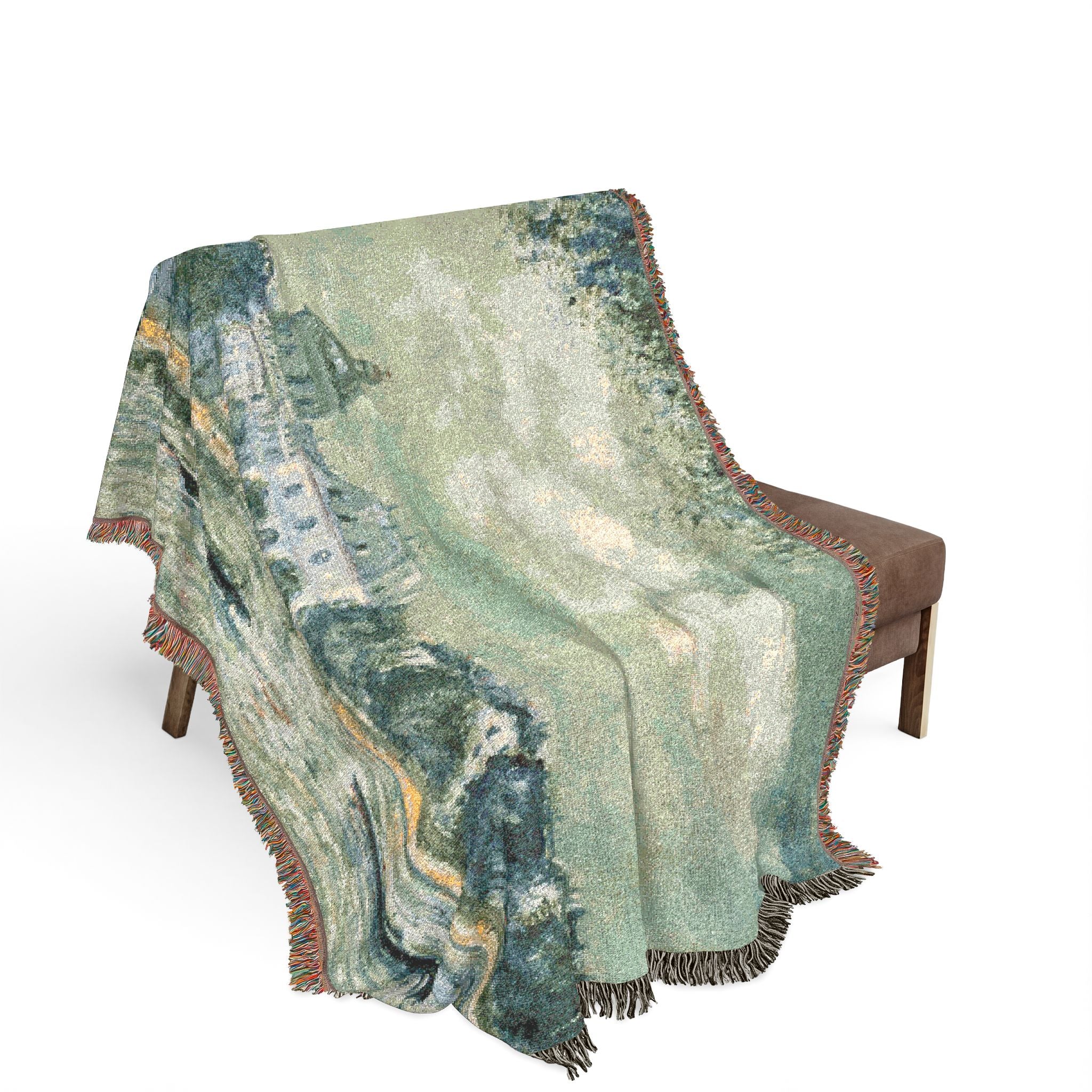 The Institut de France and the Pont des Arts Alfred Sisley Tapestry Blanket