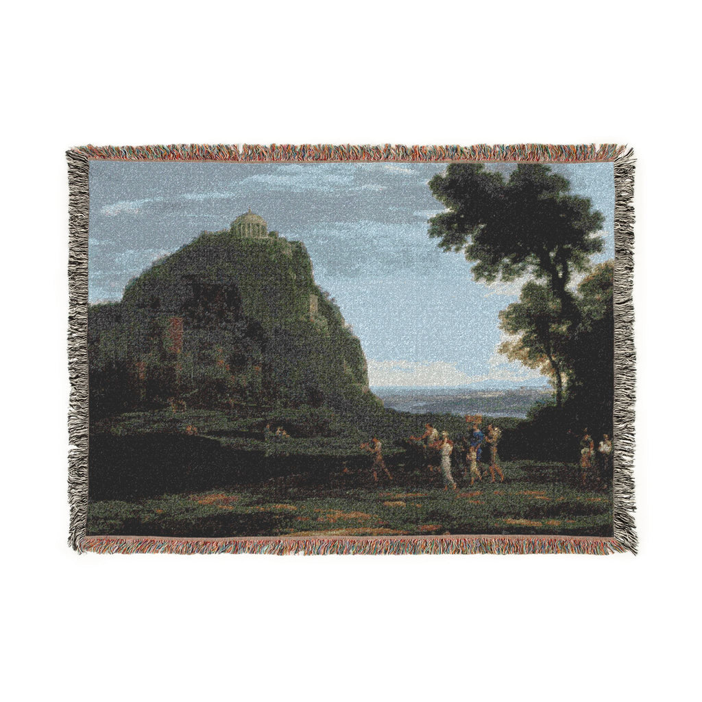 Claude Lorrain - View of Delphi with a Procession | Woven Tapestry Blanket