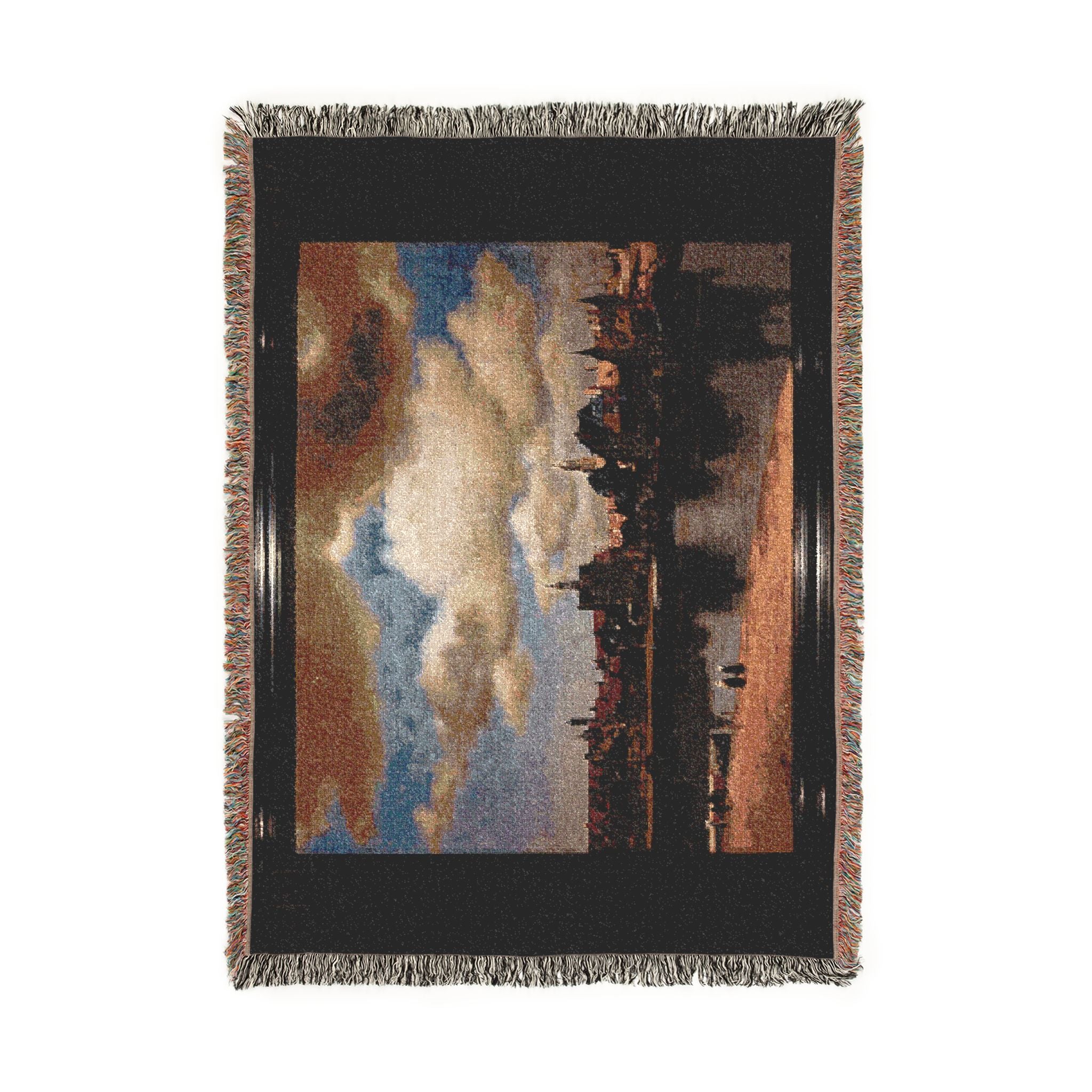 Den Haag - Mauritshuis - Johannes Vermeer (1632-1675) - View of Delft c. 1660-1661 | Woven Tapestry Blanket