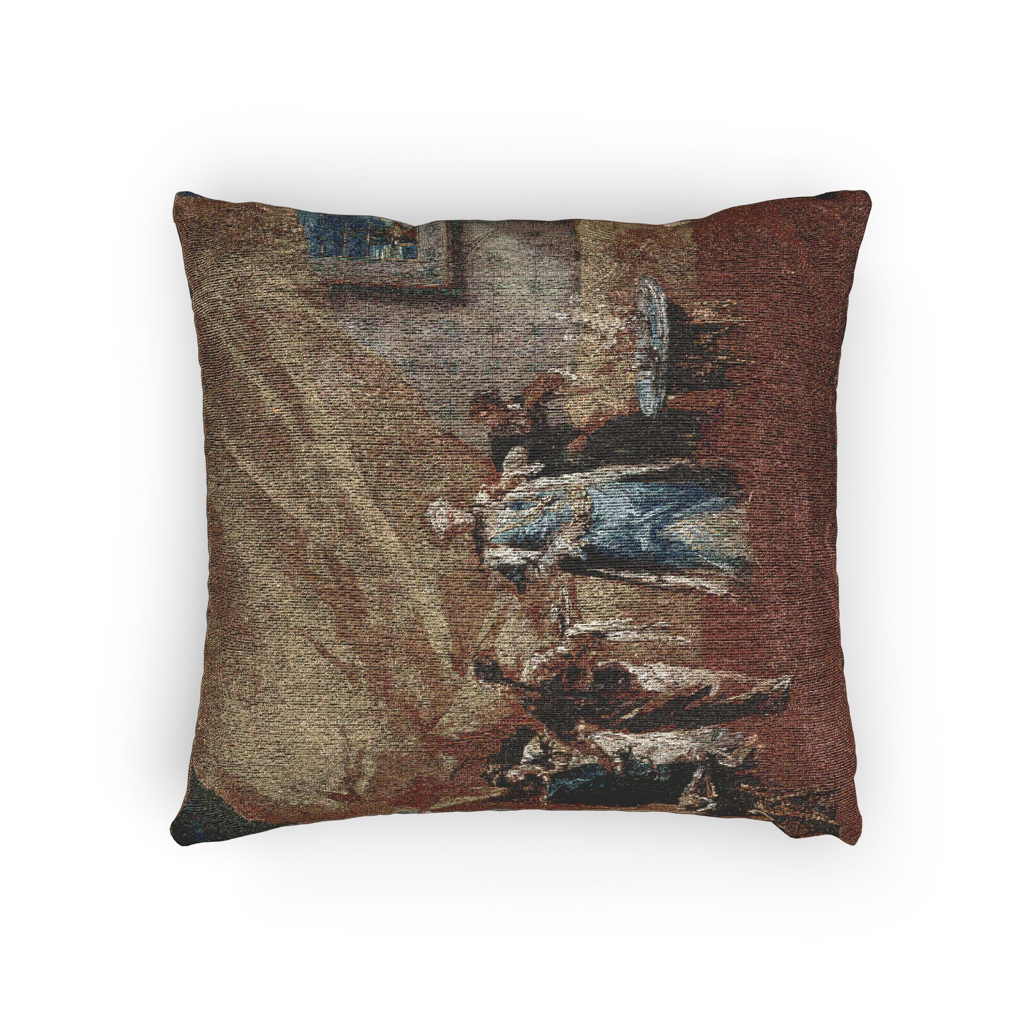 Giovanni Antonio Guardi - Interior A Sultana taking Coffee in the Harem | Woven Pillow
