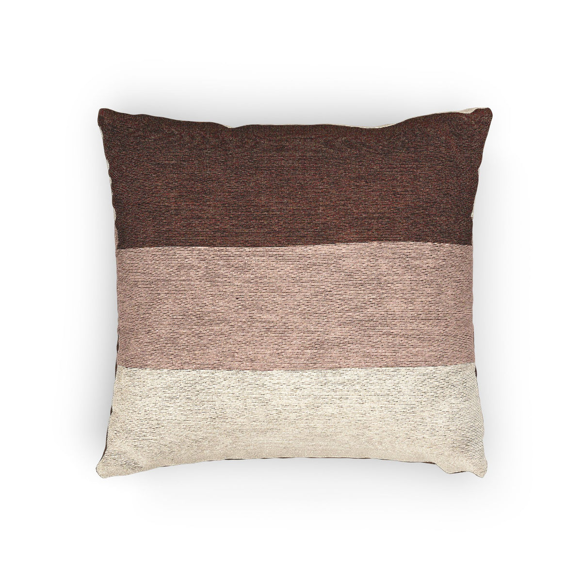 Clay Color Block Woven Pillow