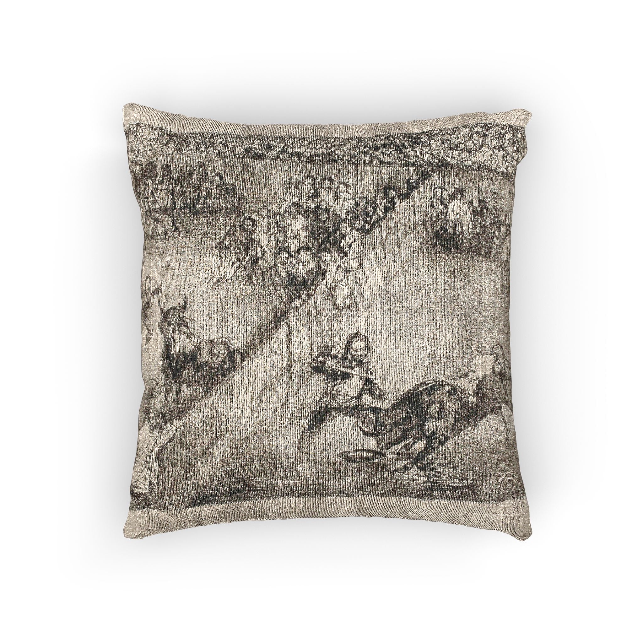 Francisco José de Goya y Lucientes - Bullfight in a divided ring, from The Bulls of Bordeaux | Woven Pillow