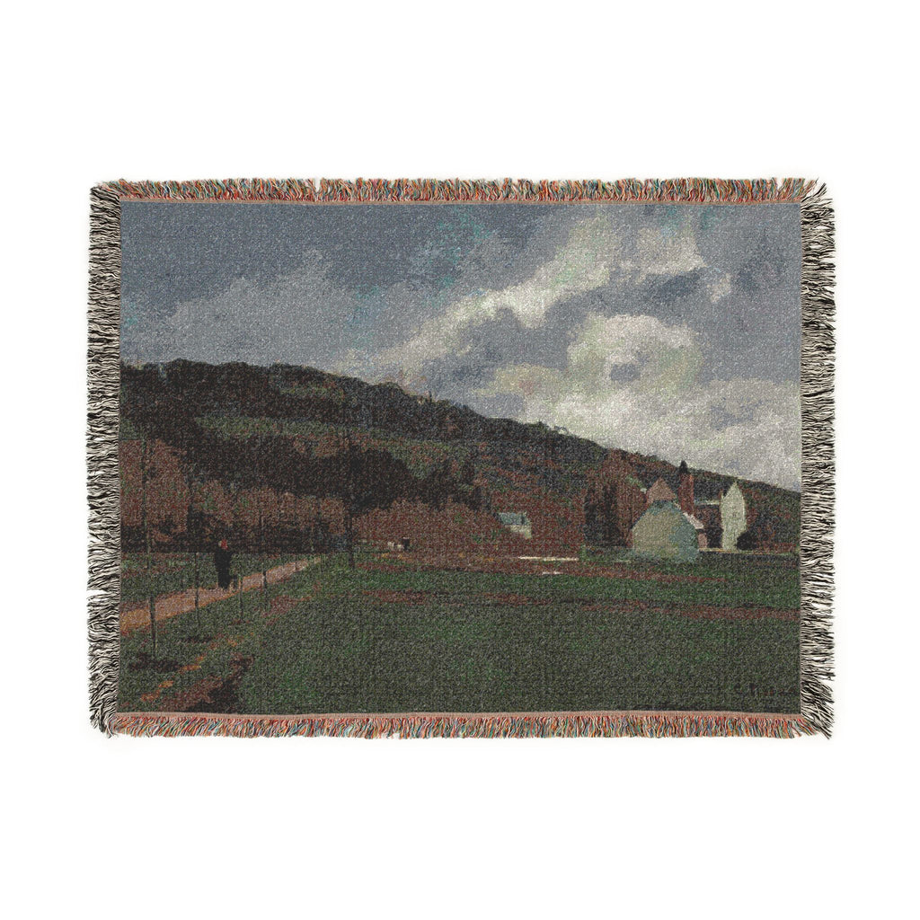 Camille Pissarro - The Banks of the Marne in Winter | Woven Tapestry Blanket