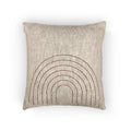 Rust Line Arch Woven Pillow
