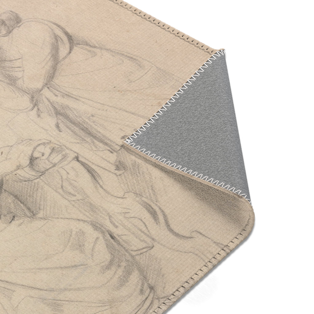 Peter Paul Rubens - Studies of a Roman Sarcophagus | Area Rug