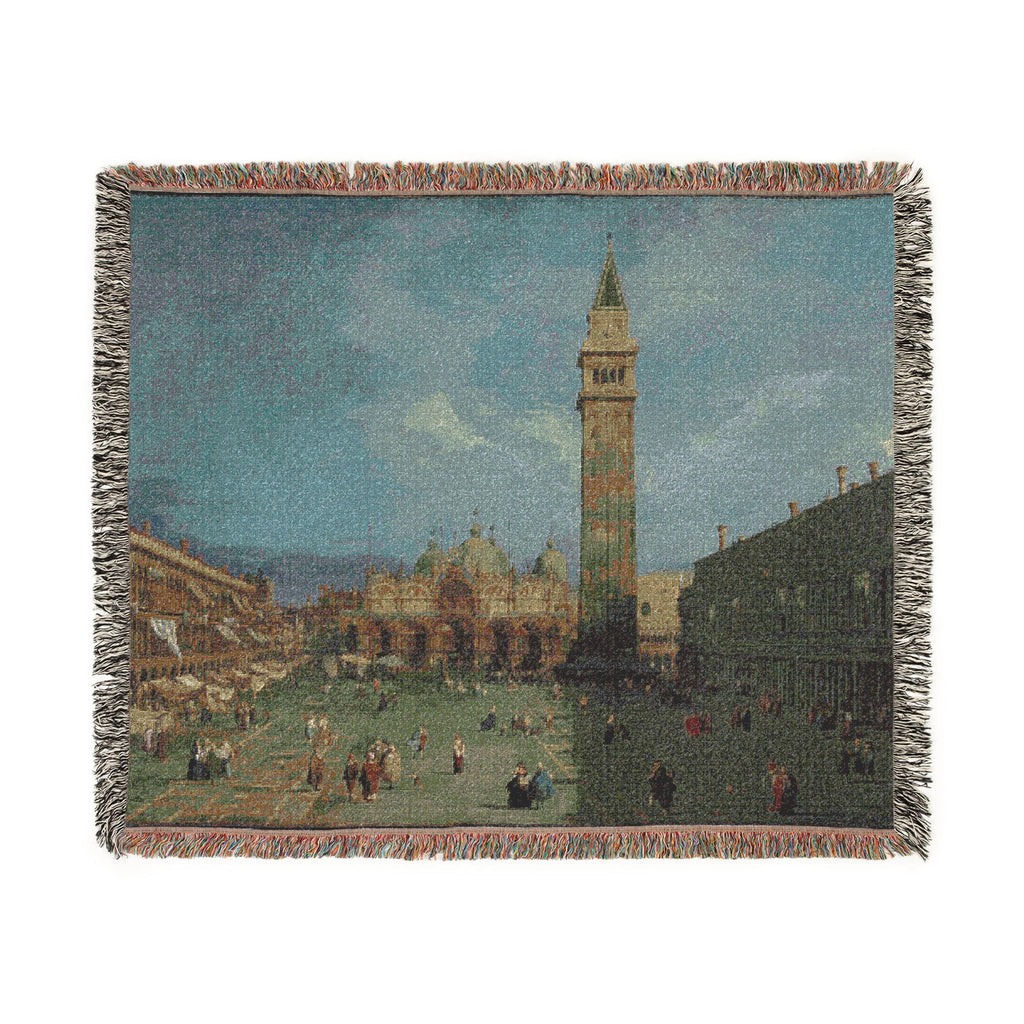 Giovanni Antonio Canal, il Canaletto - Piazza San Marco - WGA03883 | Woven Tapestry Blanket